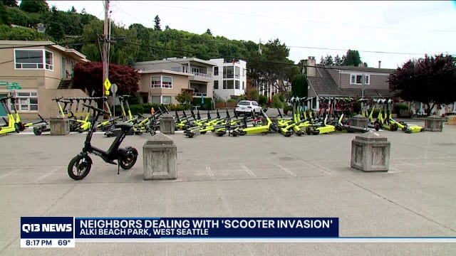 Neighbors near Alki Beach Park dealing with 'Scooter invasion'