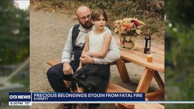After father and daughter are killed in house fire, their only surviving belongings are stolen