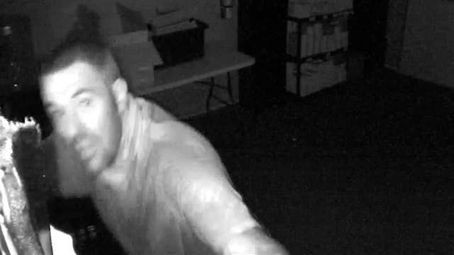 Video shows burglar who cut hole through wall of business in Fife