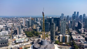 Video shows dizzying installation of new Panocam atop Space Needle's spire