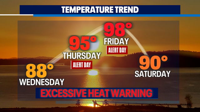 Here comes the HEAT again - Excessive Heat Warning for most of us