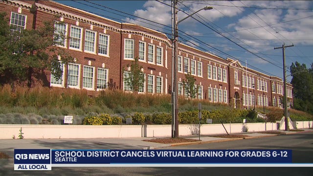 Seattle Public Schools not offering virtual learning option for grades 6-12