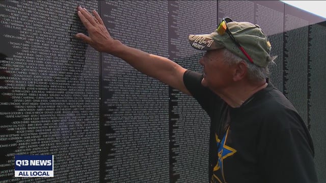 Traveling replica of Vietnam Veteran Memorial on display in Enumclaw