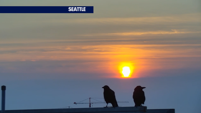 Hazy skies due to smoke from wildfires