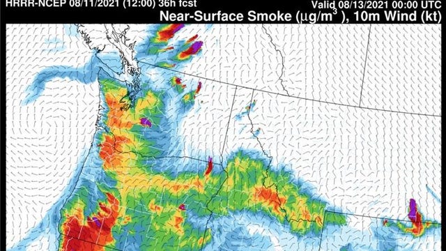 Wildfire smoke anticipated to impact coastal and metro communities