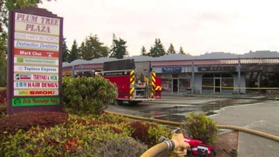 Fire that damaged all 14 businesses in Edmonds plaza being investigated as arson
