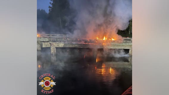 Firefighters put out flames at Kitsap County fishing pier