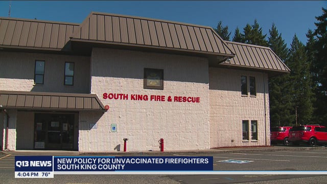 Unvaccinated firefighters in south King County won't be allowed to provide care to patients