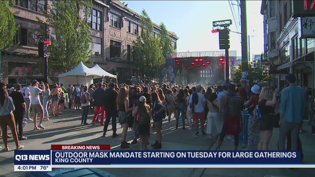 King County reinstating outdoor mask mandate on Sept. 7 due to surge in COVID cases