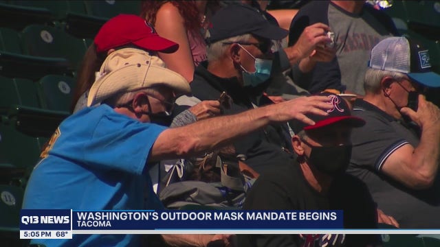 Most fans at Tacoma Rainiers game comply on first day of state's outdoor mask mandate