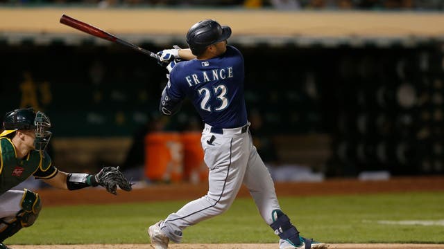 Seager, France HR, Mariners top A’s, move up in playoff race