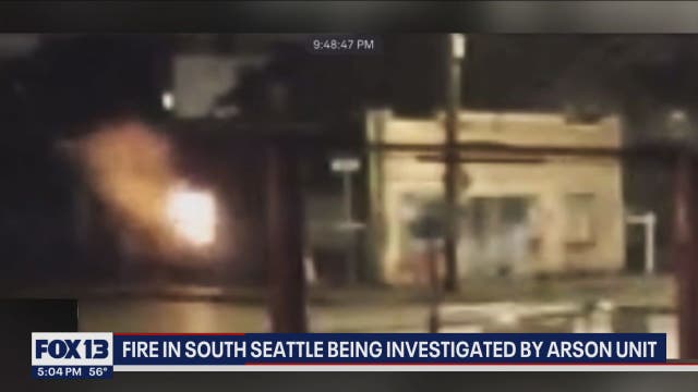 Possible arson destroys building near White Center