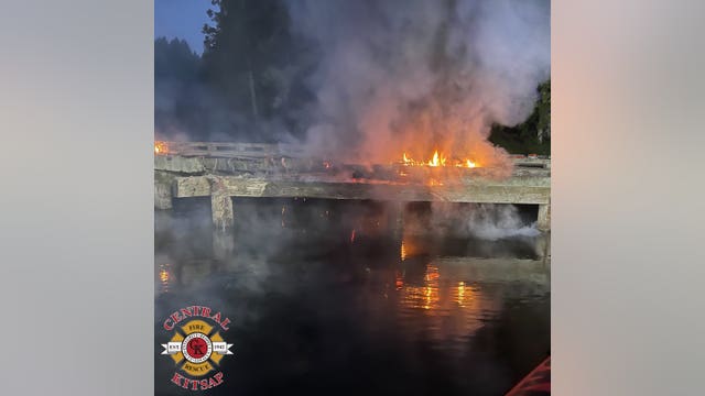 Firefighters put out flames at Kitsap County fishing pier