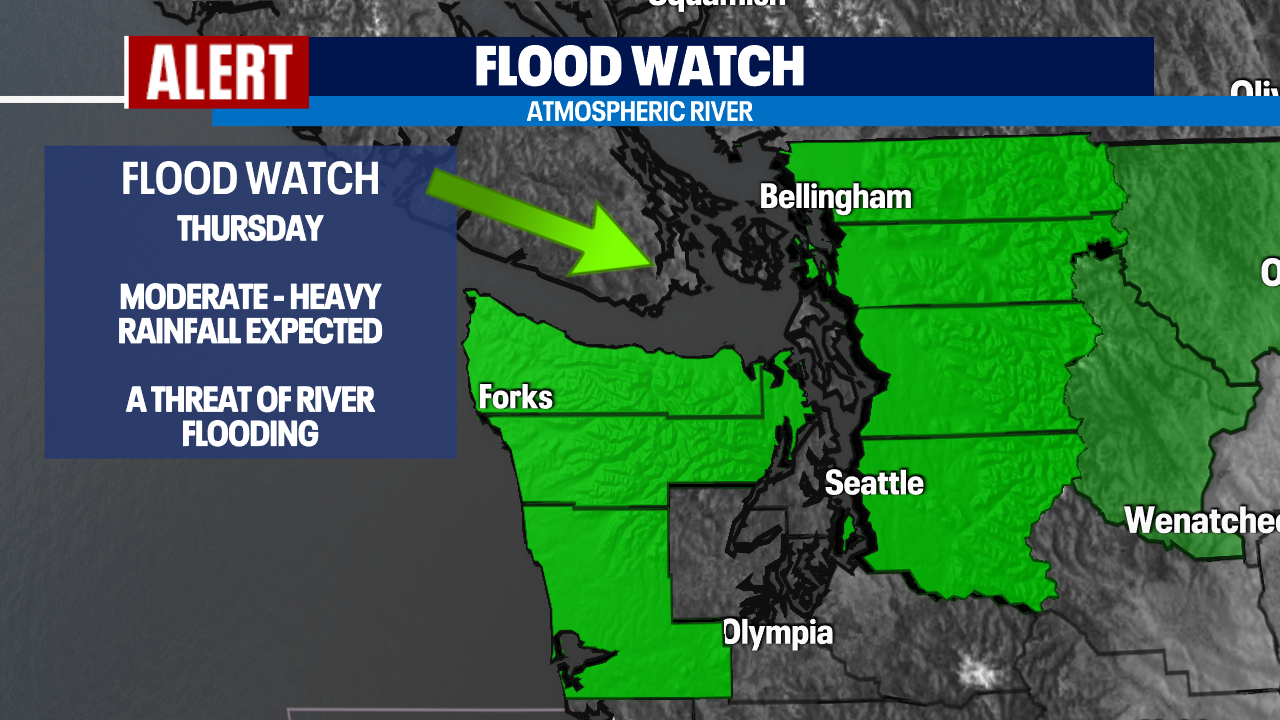 Washington State Flood Maps Atmospheric River Hits Washington Bringing Heavy Rain And Breezy Wind