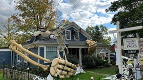 Massive Halloween skeleton as large as a house becomes viral sensation