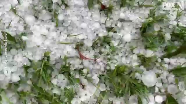 Freak storm dumps giant hail on Australia