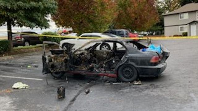 Body found in burning car in Pierce County