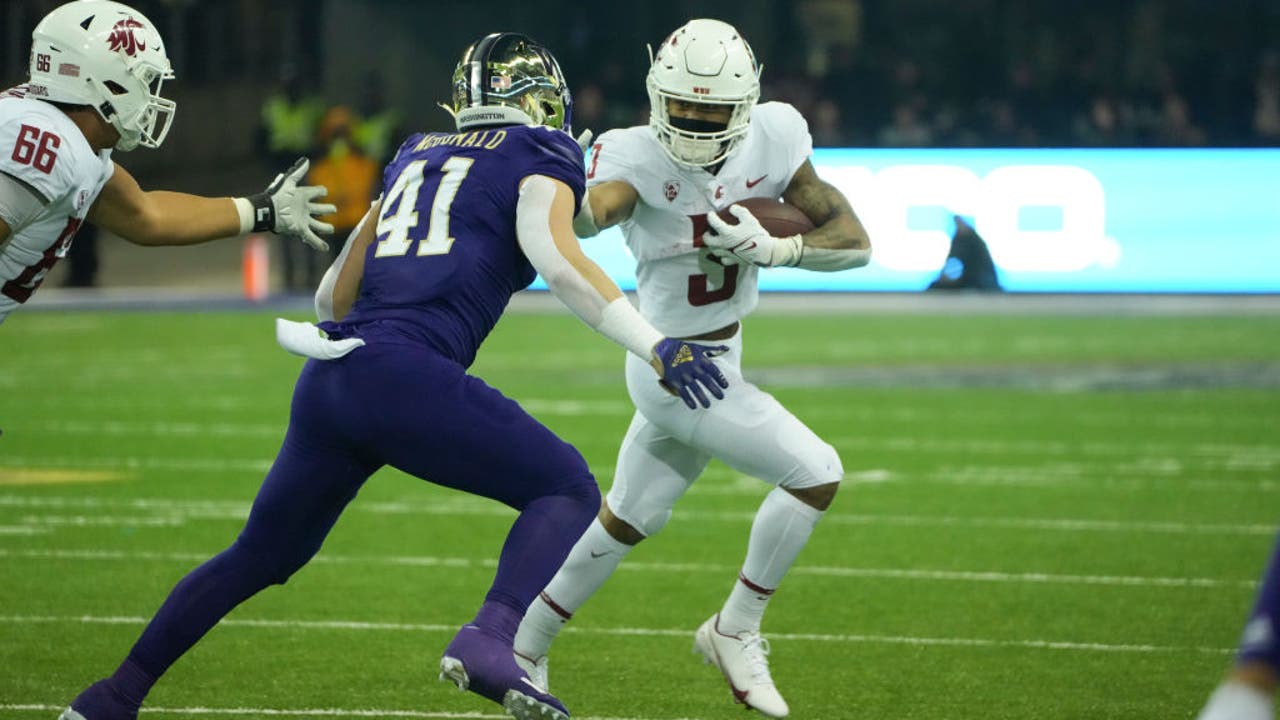 Jayden de Laura, Max Borghi shine as Washington State demolishes Washington  in 40-13 Apple Cup victory