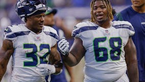 Seahawks down starting guard Lewis, two RBs vs. Washington