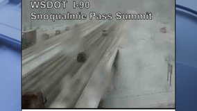 EB I-90 over Snoqualmie Pass reopens after closing due to spinouts