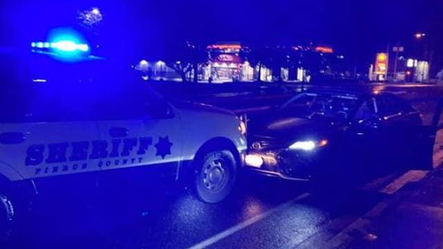 Suspected DUI driver hits Pierce County deputy's car head-on in wrong way crash