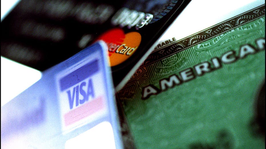 A close up of several credit cards, 3 May 1999. AFR Picture by LOUISE KENNERLEY
