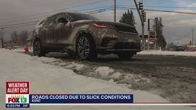 Slick driving conditions and road closures in South King County