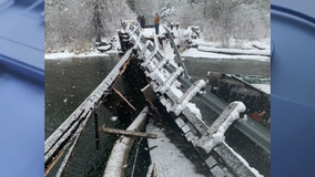 Bridge collapses near Cle Elum, cutting off water service to several homes
