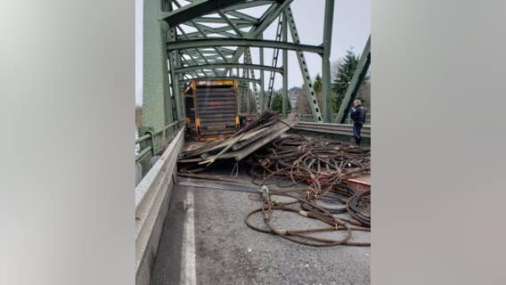 Truck spills cargo, damaging and closing Tukwila bridge