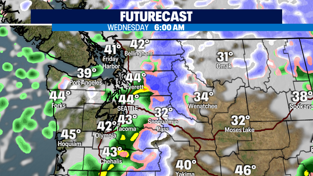 Colder and wetter weather tomorrow
