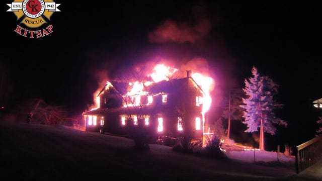 Man jumps from roof to escape Silverdale house fire