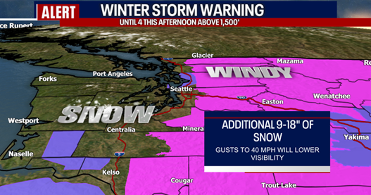Heavy snow hits mountains; snowmelt in lowlands | FOX 13 Seattle