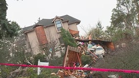 Family escape after Bellevue home slides off foundation; neighborhood evacuated