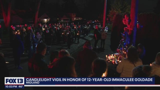 Candlelight vigil in honor of 12-year-old girl killed in Midland hit-and-run