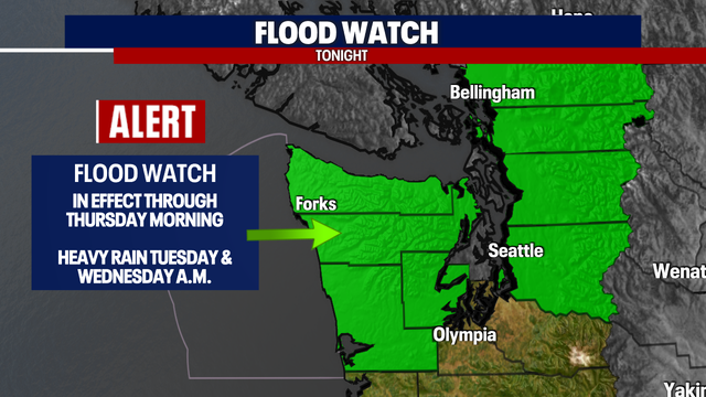 Heavy rain returns to Western Washington Tuesday and Wednesday