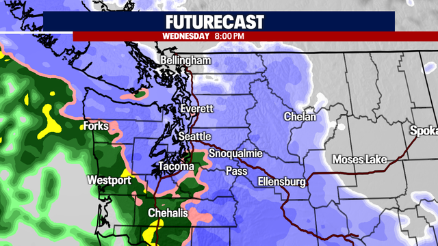 Puget Sound forecast: Snow likely for some Wednesday, heavy rain to follow