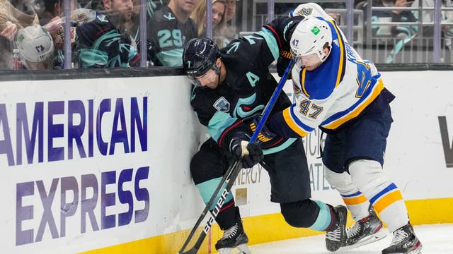 Husso sharp, Bozak gets shorty as Blues beat Kraken 5-0