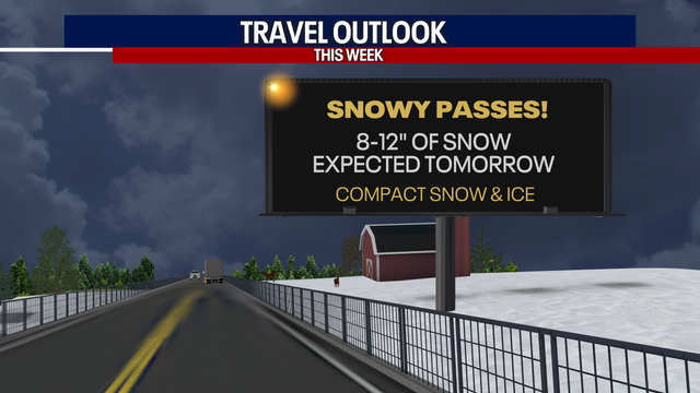 Weather Alert for Sunday! Rain, wind, and heavy mountain snow will make for tricky travel to start 2022