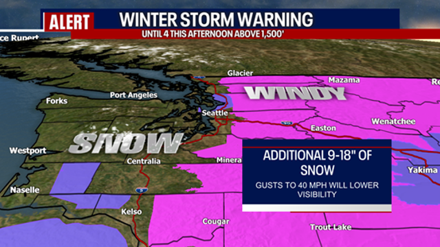 Heavy snow hits mountains; snowmelt in lowlands