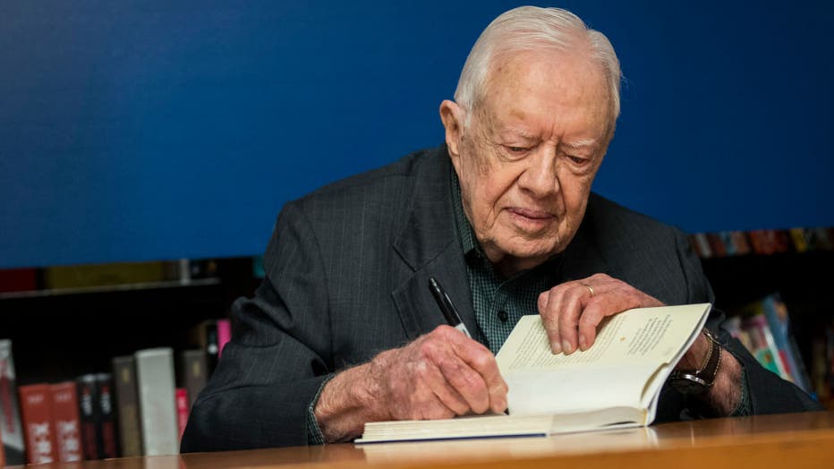 Jimmy Carter Signs Copies Of His New Book 