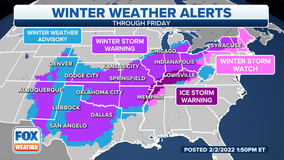 More than 100 million people in path of major winter storm hitting the South, Midwest and Northeast
