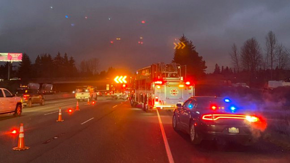 WSP: Tow truck driver fatally struck by semi on I-5 near Milton; semi driver suspected of DUI