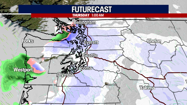 Puget Sound weather: Lowland flurries possible overnight