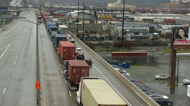 Traffic backups cleared along Spokane St. Bridge following car crash