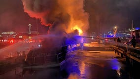 Boat catches fire near South Lake Union, no injuries reported