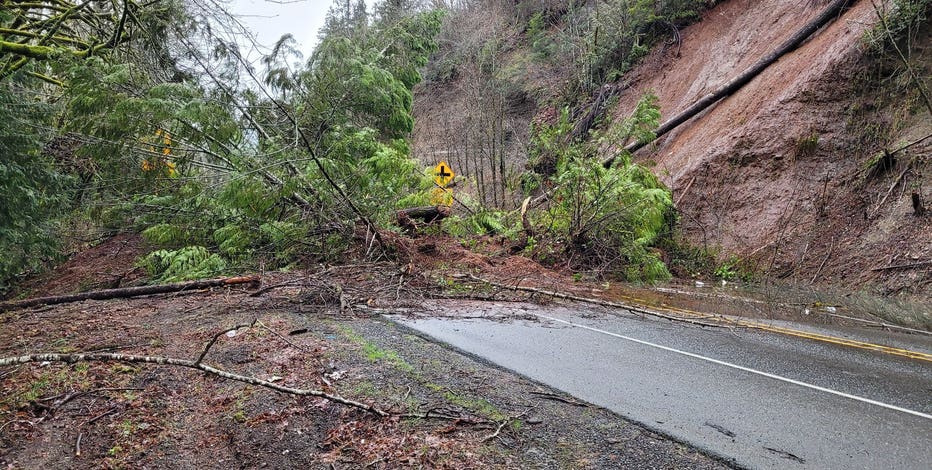 Roads closed due to flooding, slides after heavy rain hits Western Washington