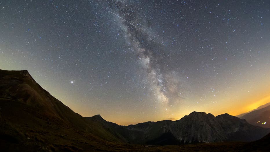 fffe7b7c-Monti Sibillini National Park, View of the Milky Way on the Monte Bove mountain, Fargno Pass, Ussita, Marche, Italy, Europe
