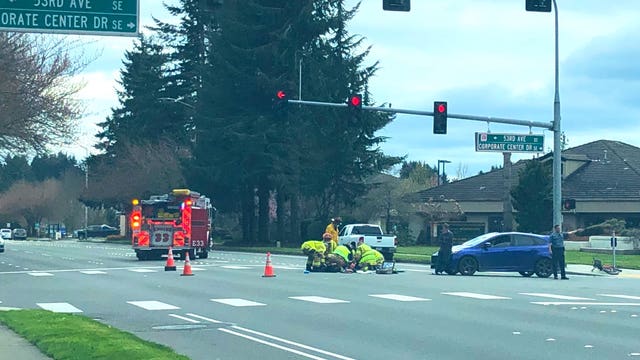 Pedestrian seriously injured after Lacey crash