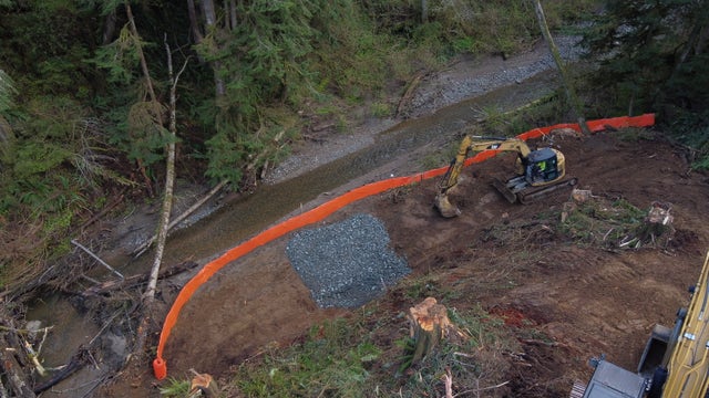 Work continues on Highway 112, collapsed during November flooding