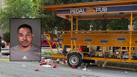 Video shows Midtown Pedal Pub crash, Atlanta police identify driver charged with DUI